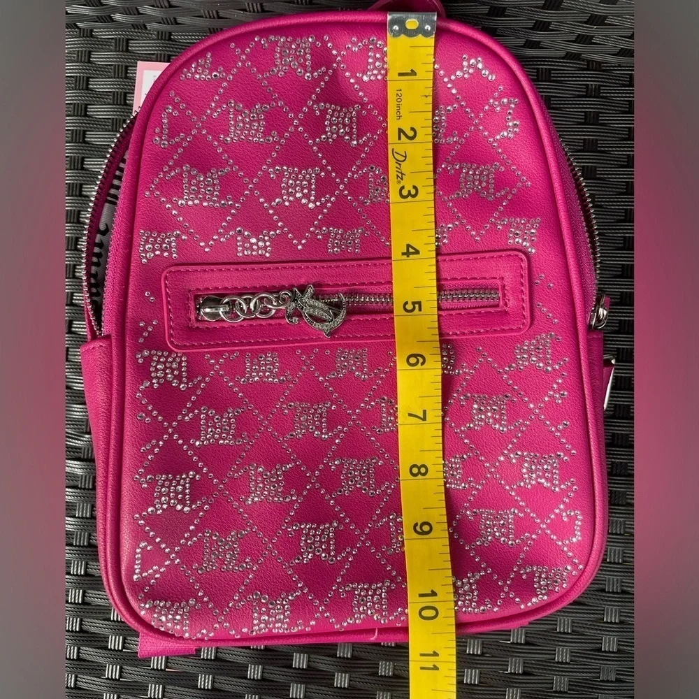 Juicy Couture Backpack,Juicy Couture Pink Backpack with Silver Accents